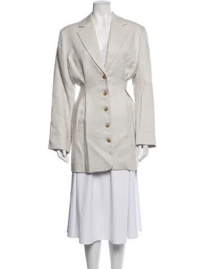 Pre-owned Anine Bing Linen Blazer In Neutrals