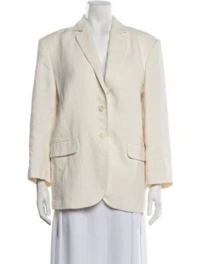 Pre-owned Anine Bing Linen Blazer In Neutrals