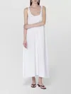 Anine Bing Flora Gathered Lyocell And Linen-blend Maxi Dress In White