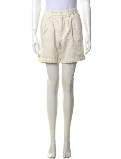 Pre-owned Anine Bing Linen Mini Shorts In Neutrals