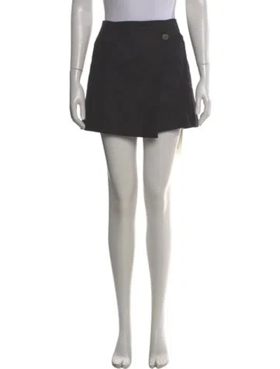Pre-owned Anine Bing Linen Mini Skirt In Gray