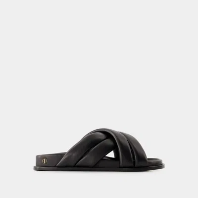 Anine Bing Lizzie Slides In Black