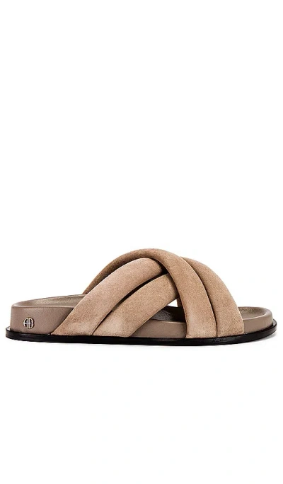 Anine Bing Lizzie Slides In Brown