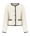 Anine Bing Contrasting-trim Blazer In White