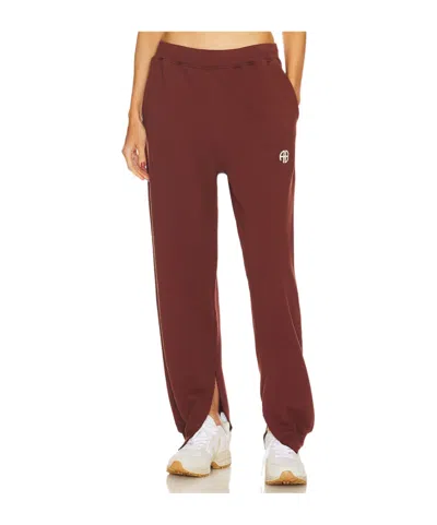 Anine Bing Logo Casual Pants In Red