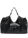 Anine Bing Womens Kate Leather Tote Bag Black In Schwarz