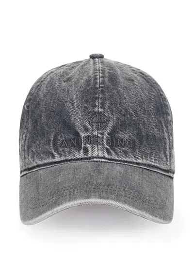 Anine Bing Logo-embroidery Baseball Cap In Gray