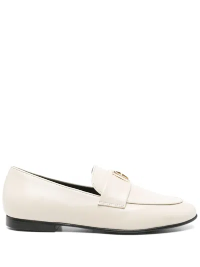 Anine Bing Logo Plaque Loafers In 中性色