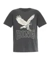 Anine Bing Lili Retro Eagle Cotton Jersey T-shirt In Black