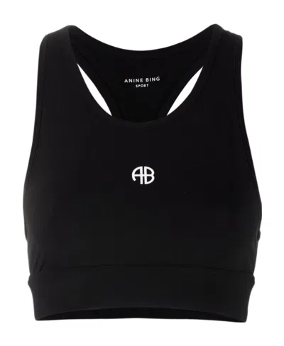 ANINE BING ANINE BING BLAIR LOGO PRINTED TRAINING BRA