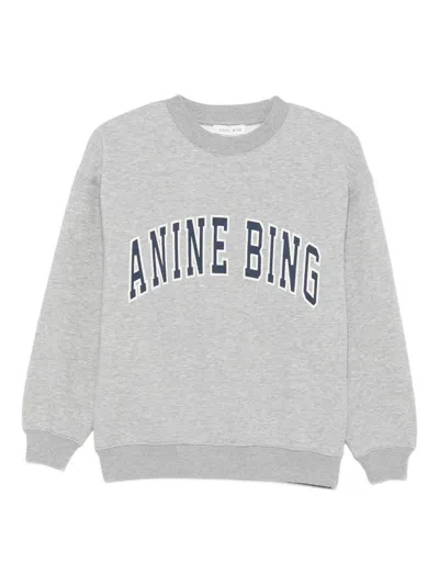 Anine Bing Logo-print Sweatshirt In Gray