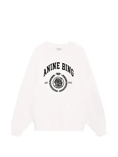 Anine Bing Logo-print Sweatshirt In Neutral