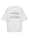 Anine Bing Round Neck Short Sleeve T-shirt In White