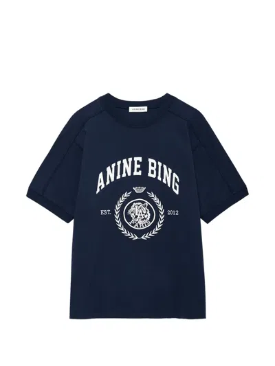 Anine Bing Miles Cotton Sweatshirt In Gold