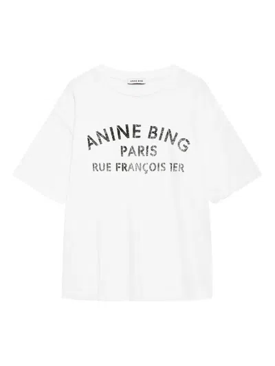 Anine Bing Logo-print T-shirt In White