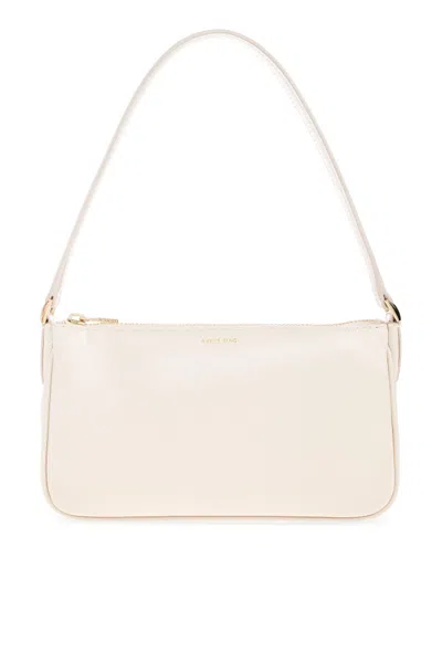 Anine Bing Logo Shoulder Bag In White