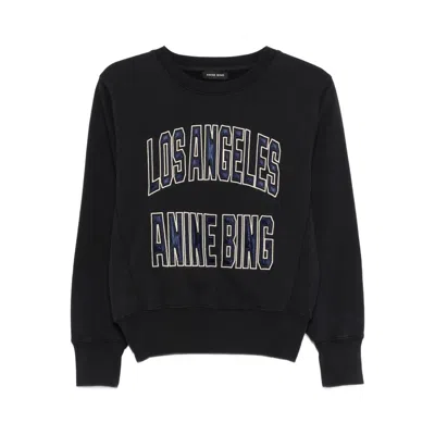 Anine Bing Mini Shrunken Graphic Tee In Black