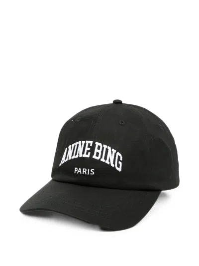 Anine Bing Baseballkappe Mit Logo-stickerei In Black