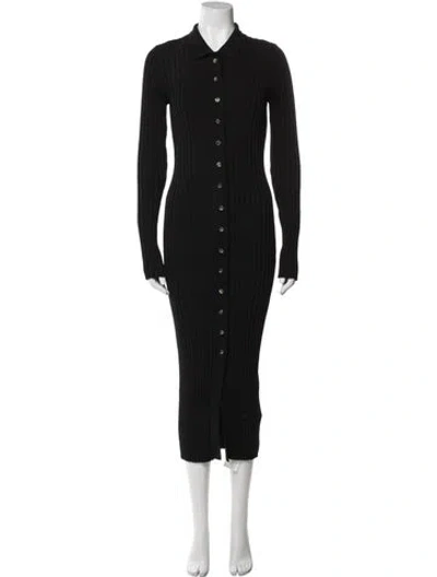 Pre-owned Anine Bing Long Dress In Black