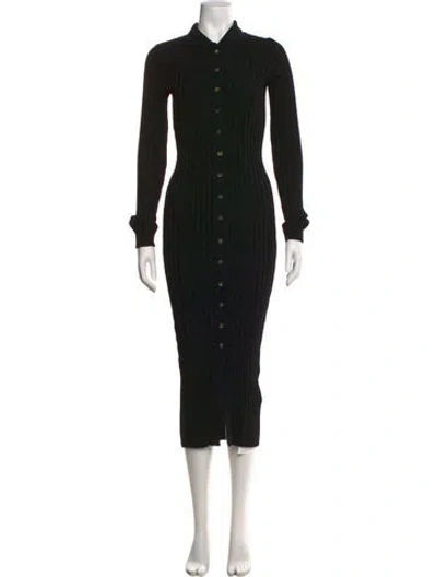 Pre-owned Anine Bing Long Dress In Black