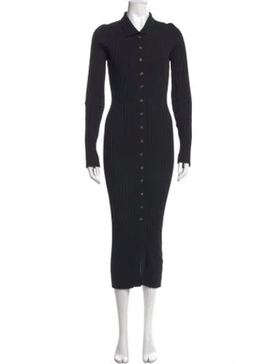Pre-owned Anine Bing Long Dress In Black