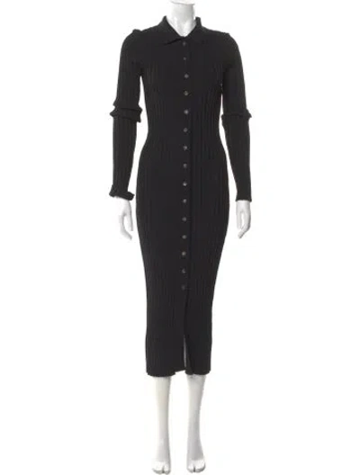 Pre-owned Anine Bing Long Dress In Black