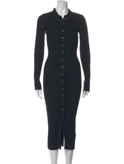 Pre-owned Anine Bing Long Dress In Black