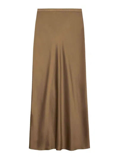 ANINE BING LONG SATIN SKIRT