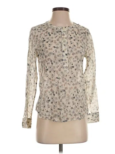 Pre-owned Anine Bing Long Sleeve Blouse In Ivory