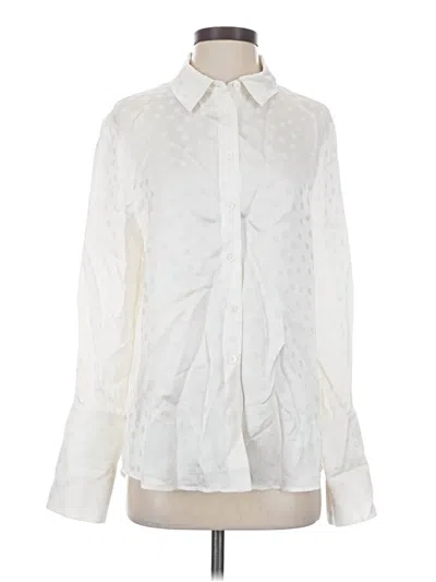 Pre-owned Anine Bing Long Sleeve Blouse In White