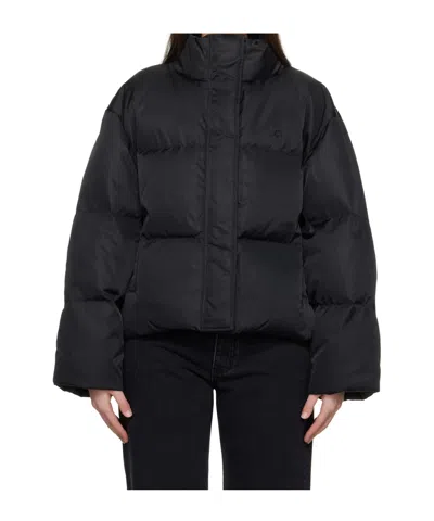 Anine Bing Long Sleeve Cotton Coat In Black