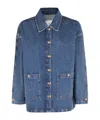 Anine Bing Long Sleeve Denim Jacket In Blue