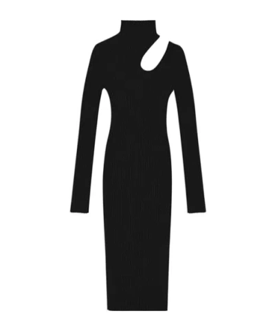 Anine Bing Long Sleeve Dress In Black