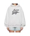 Anine Bing Harvey Logo Jersey Sweatshirt Hoodie In White