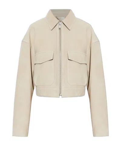 Anine Bing Christian Pocket Zip Jacket In Neutral