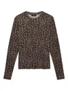 Anine Bing Long-sleeve Leopard-print T-shirt In Brown