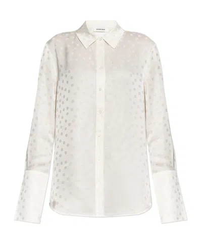 Anine Bing Long Sleeve Shirt In White