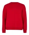 Anine Bing Miles Embroidered Cotton-fleece Sweatshirt In Red
