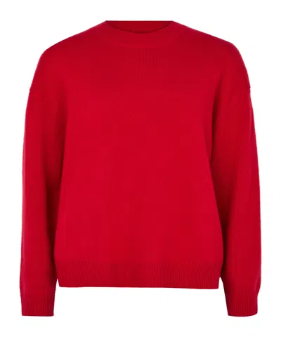 Anine Bing Miles Embroidered Cotton-fleece Sweatshirt In Red