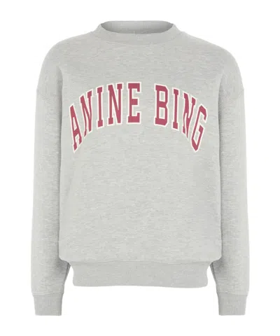 Anine Bing Spencer Logo Print Sweatshirt In Grey