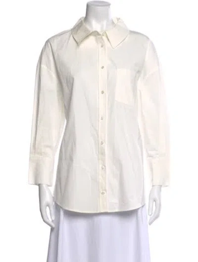 Pre-owned Anine Bing Long Sleeve Top In Neutral