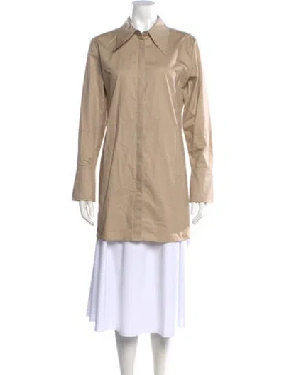 Pre-owned Anine Bing Long Sleeve Top In Neutral