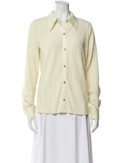 Pre-owned Anine Bing Long Sleeve Top W/ Tags In Yellow
