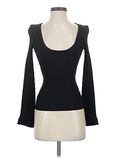 Pre-owned Anine Bing Long Sleeve T-shirt In Black