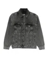 Anine Bing Rory Denim Jackets In Grey Cotton In Black
