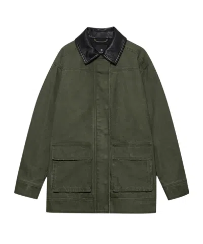 Anine Bing Long-sleeved Casual Jacket In Green