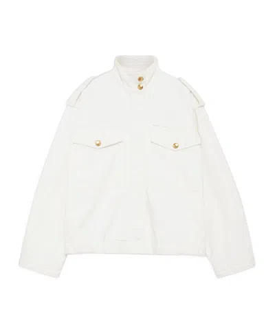 Anine Bing Long-sleeved Casual Jacket In White