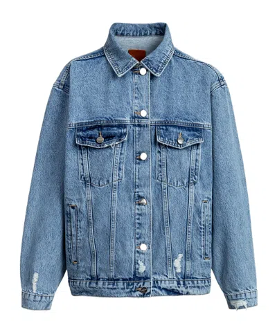 Anine Bing Rory Denim Jacket In Blue