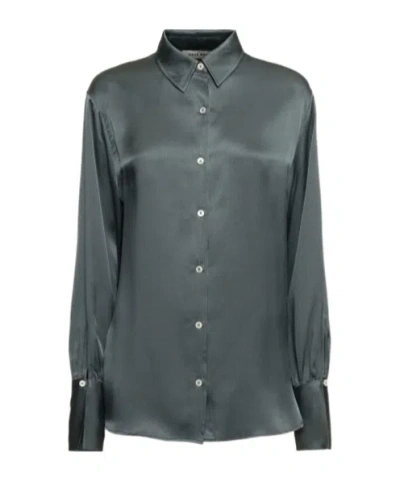 Anine Bing Long-sleeved Shirt In Green