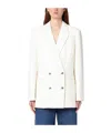 Anine Bing Jasmine Double-breasted Blazer In White